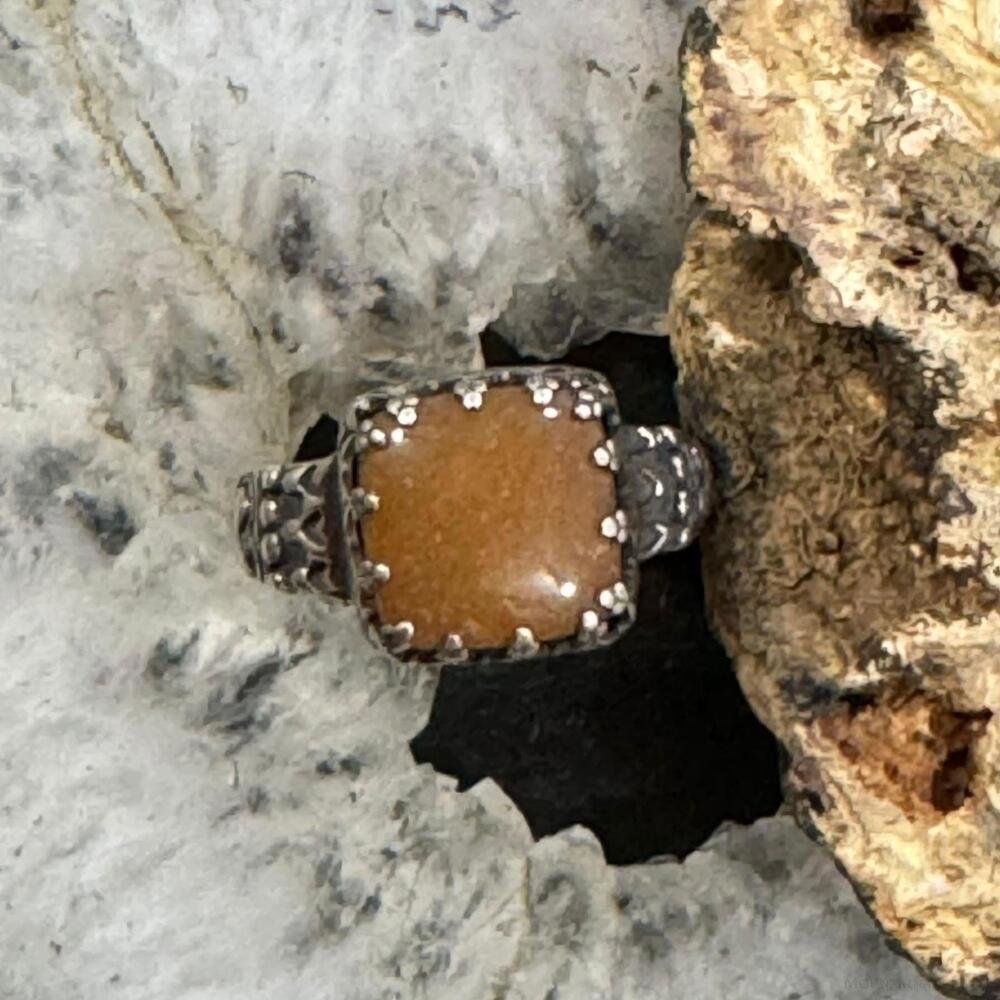 Carolyn Pollack Sterling Silver Square Jasper Decorated Ring Sz 6 & 8 For Women - Picture 4 of 10